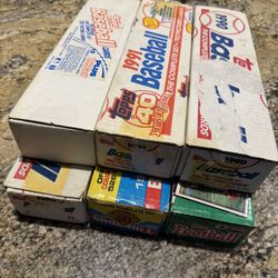 4 Sets Of Baseball Football Cards 1(contact info removed) And Two Mixed Boxes