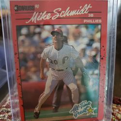 Philadelphia Phillips Mike Schmidt 1990 Donruss All-time Great Variation No Dot Behind Inc Baseball Card 