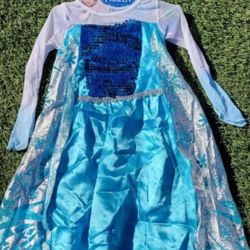 Girls Disney Princess Elsa Dress Size 4/6