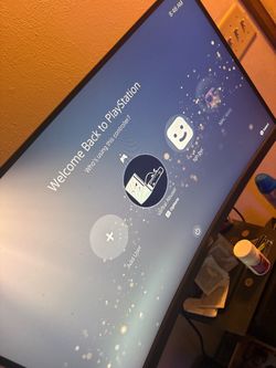 PS5 WITH WHOLE SET UP HEADPHONES GAMING MONITOR CHAIR AND SURROUND SOUND CONTROLLERS