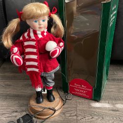 Christmas Porcelain Animated Doll