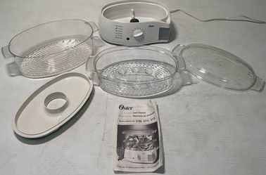 OSTER 2-Tier 6.1 Quart Food Steamer 900 Watts Model #5711 (Tested & Working)