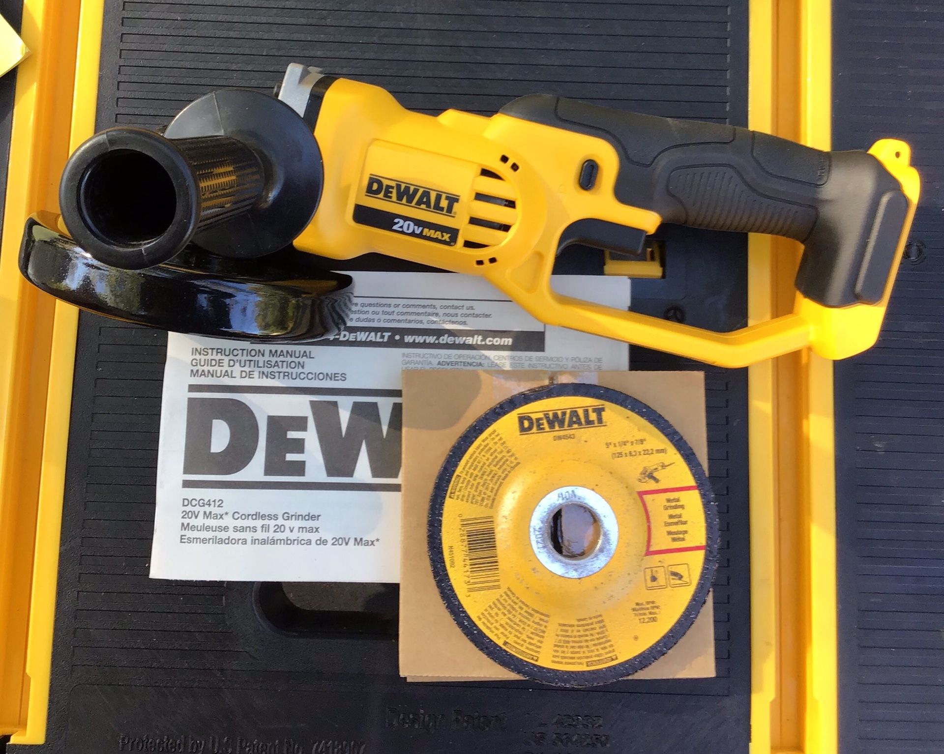 Dewalt 20v Cordless Grinder - NEW - Never Used - Tool Only - Includes New Grinding Disk in Packaging - $75