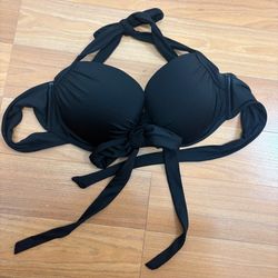 Victoria’s Secret Black Push-Up Halter Bikini Top