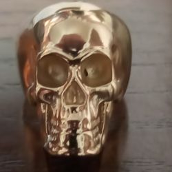 NEW SKULL MEN GOLD RING