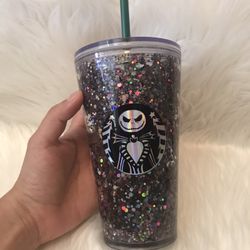 Starbucks Cup Snow Globe Tumbler jack skellington