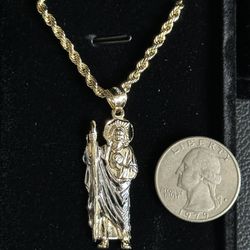 🔥 14K Gold Son Judas Pendant + 20” Diamond-Cut Rope Chain (Stamped & Guaranteed)