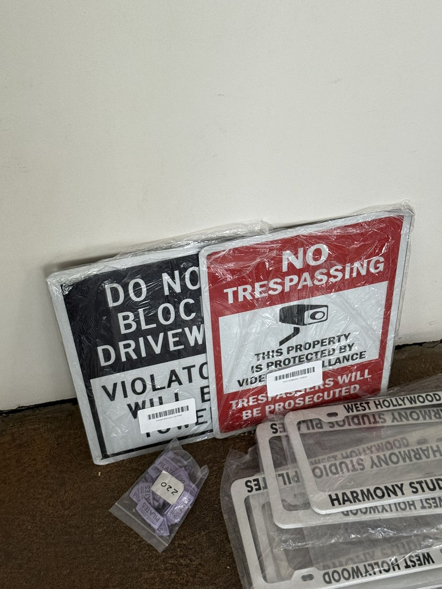 Signs- No Trespassing And Do Not Block Driveway