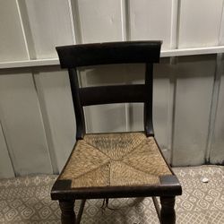 Antique Hitchcock Chair With Rush Seat