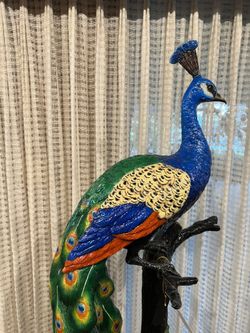 Bronze Peacock Statue