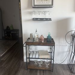 Bar Cart With Shelves 