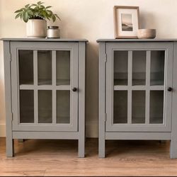 MODERN GORGEOUS 2 Gray Nightstands / Cabinets