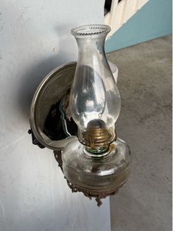 Antique oil wall lantern