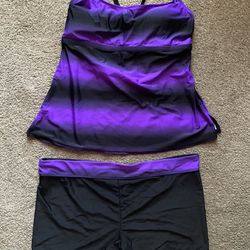 Plus Size 2-piece Purple Swimsuit Size 3XL