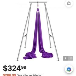 VEVOR Aerial Yoga Frame & Yoga Hammock, 9.67 ft Height Professional Yoga Swing Stand