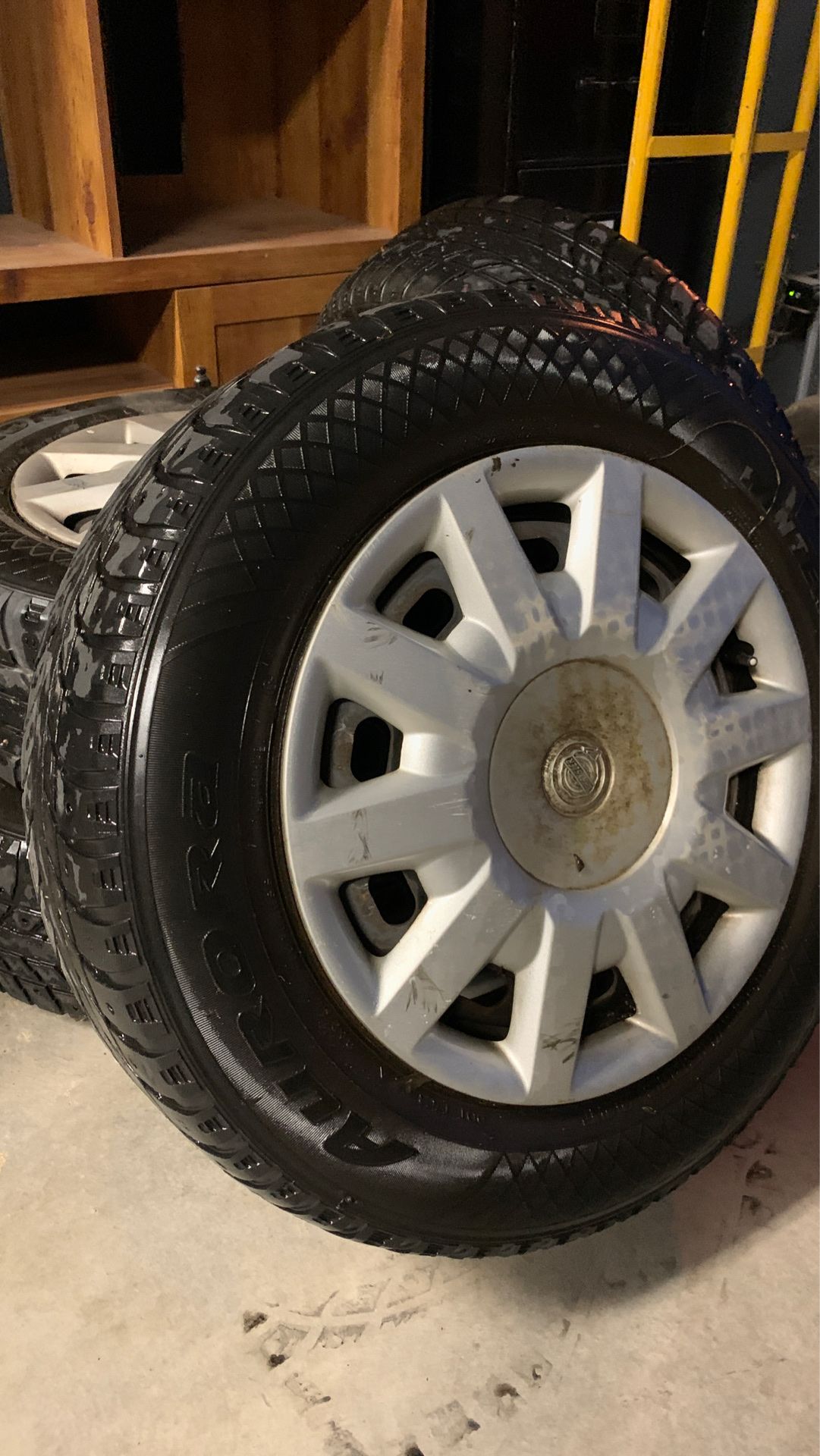 4 Mounted W403 Studded Winter Radials tires and wheels