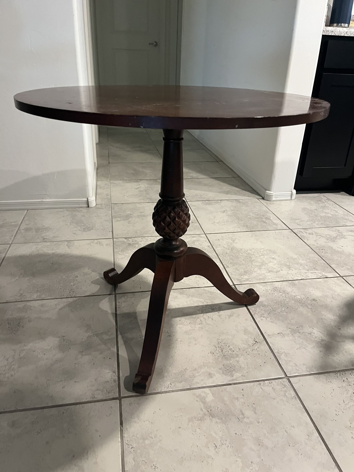 Round Brown Coffee Table