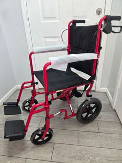 Transport wheelchair, transport chair with hand breaks