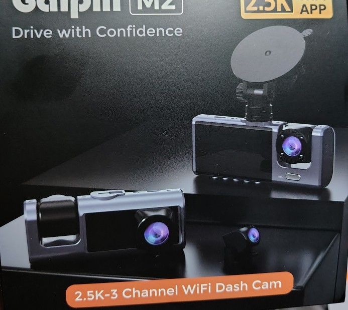 3 Channel Dashcam Brand New Sealed App Control