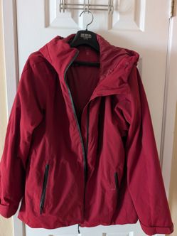 Uniqlo youth medium red ski/snow jacket parka