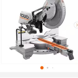 RIDGID 15 Amp Corded 12 in. Dual Bevel Sliding Miter Saw with 70 Deg. Miter Capacity and LED Cut Line Indicator
