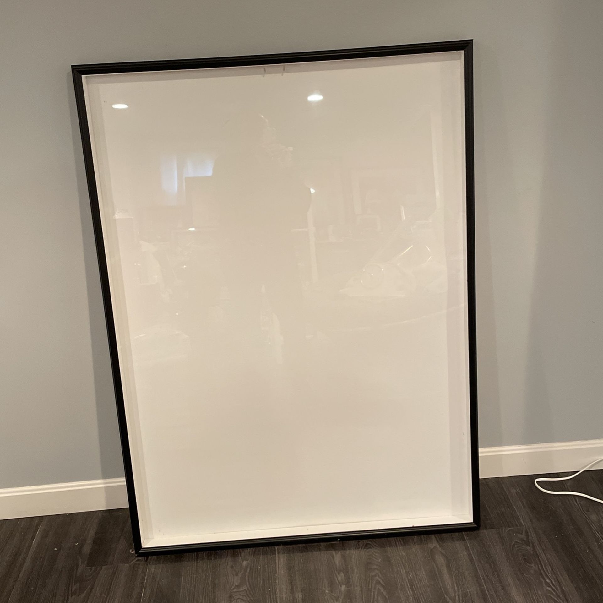 56 1/2” H 41 1/2” W Jersey Shadow Box Frame Ex Condition