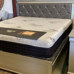 New King Size Bed And Mattres Ready To Delivery Free 