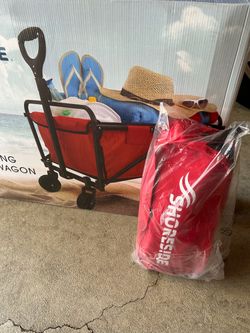 Shoreside Utility folding cart & folding chair.