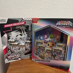 Pokemon. Prismatic Evolutions + White flare Binder Collections