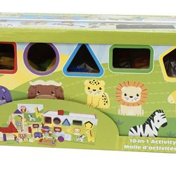 Shape sorting toy the box is filled with activities that go with the box