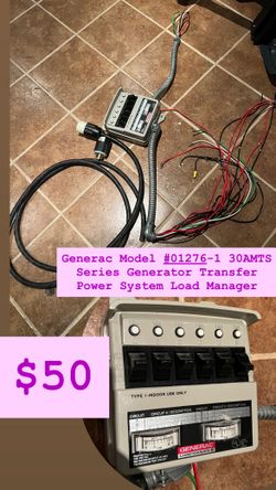 Generac Model #01276-1 30AMTS Series Electric Generator Transfer Power System Load Manager