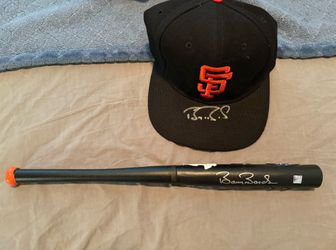 Barry bonds signed hat and signed mini hat !!!
