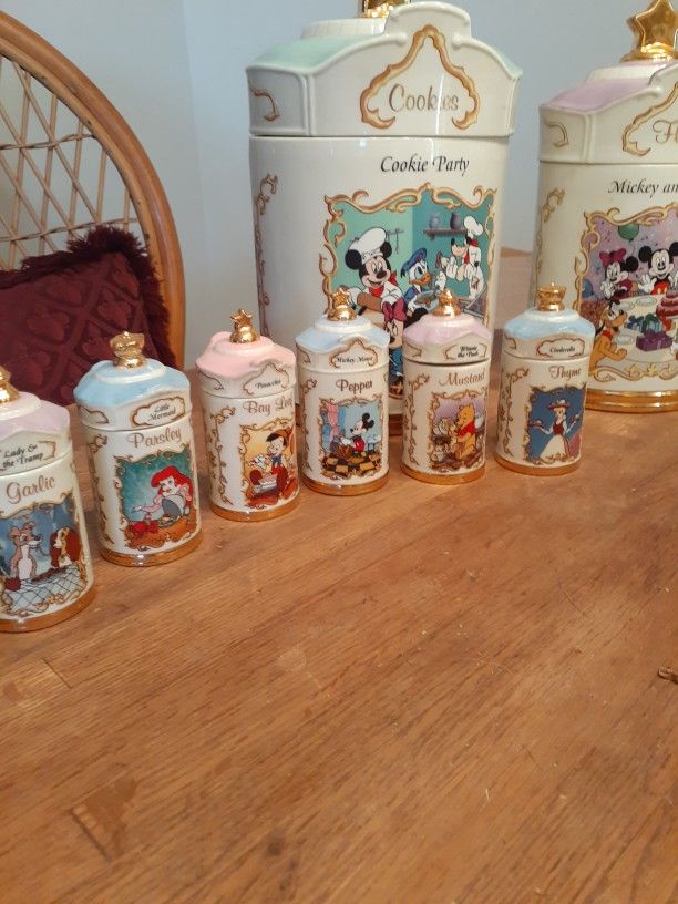 Lennox Disney's Canisters & 32 Spice jars.