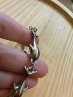 Silver Tone Animal Figure Chain Bracelet