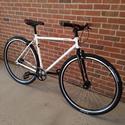 NEW 2025 48CM FUJI DECLARATION SINGLE SPEED FIXED GEAR FIXIE TRACK ROAD BIKE WHITE SL