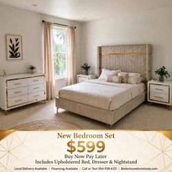 Brand new bedroom sets only $599| Buy Now Pay Later $39 down.