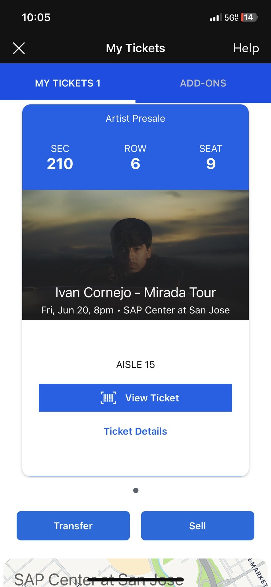 Ivan Cornejo Ticket