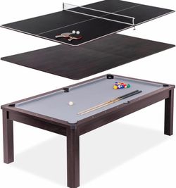 8ft Pool Table, Ping Pong and Dining Top - New, delivery
