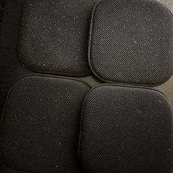 New: Rachel Zoe 4-Piece Kitchen Set + Used: Black, no slip chair cushions