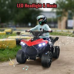 CLEARANCE 6V Kids Ride On ATV, 4-Wheeler Quad ATV Riding motorcycle for Toddler, Battery Powered Electric Motorized Ca