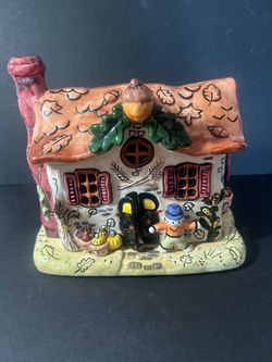 Vintage Autumn Harvest Thanksgiving/Fall decorative tea light house