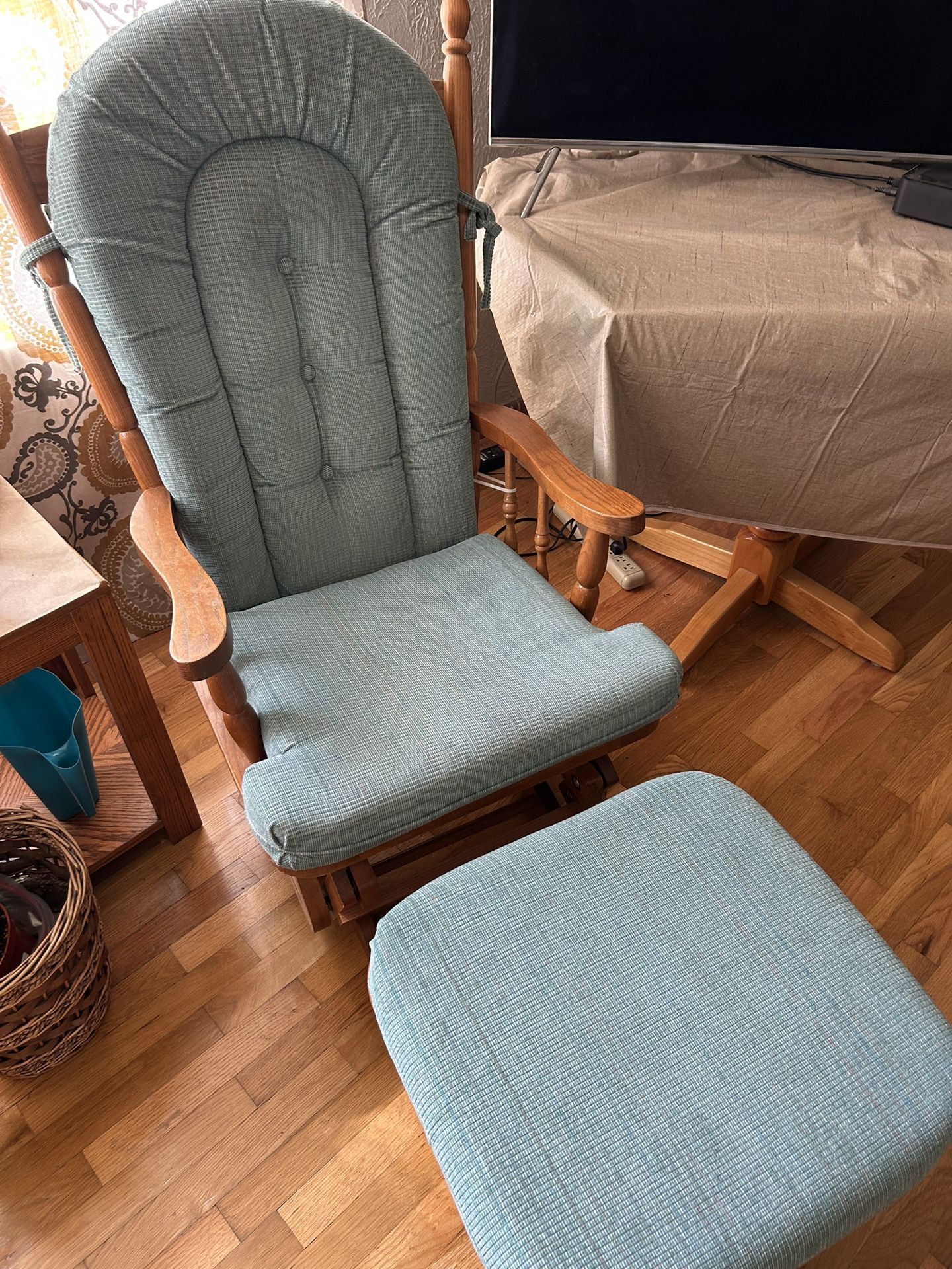 Glider Rocker with Footrest