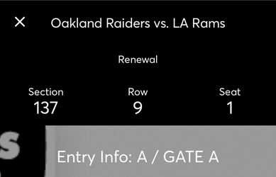 Raiders Monday Night game vs Rams