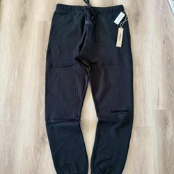 Brand New Jet Black Essentials Sweats Sizes XS - XL
