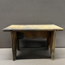 Rustic, Solid Wood Small Stool