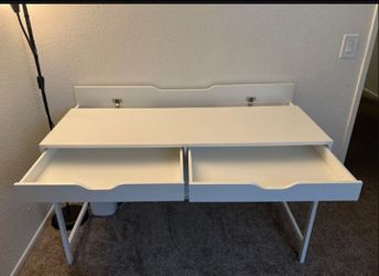 IKEA White Desk with Two Drawers