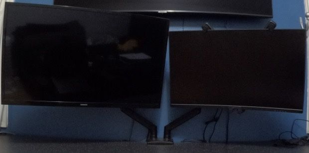 Two Mounted Monitors Complete Set