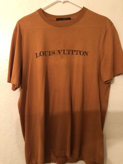 Louis Vuitton orange logo signature tee
