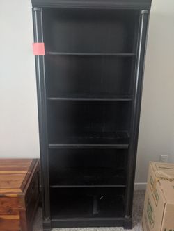 Black rustic bookshelf