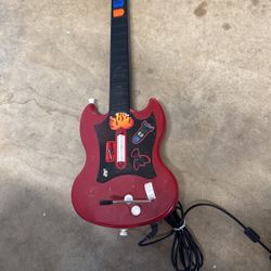 PS2 Guitar Hero Gibson Black/Red Octane SG Wired Controller Guitar